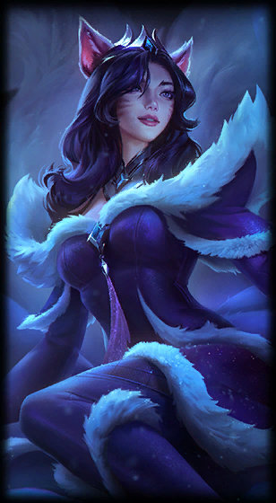 Midnight Ahri loading screen from the Classic client