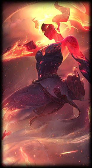 Infernal Akali loading screen from the Classic client