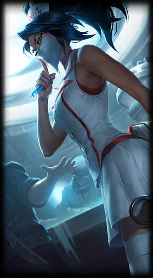 Nurse Akali loading screen from the Classic client