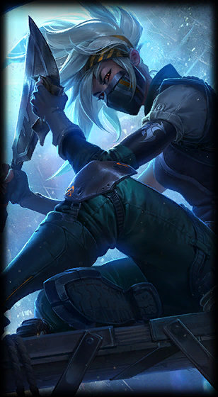 Silverfang Akali loading screen from the Classic client