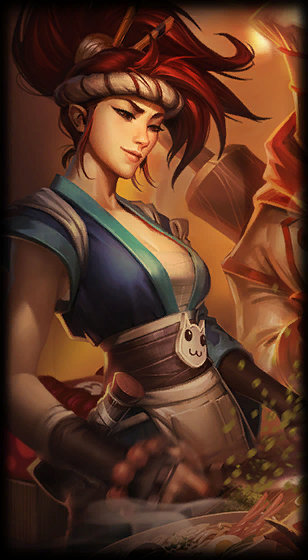 Sashimi Akali loading screen from the Classic client