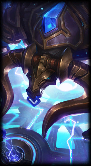 Hextech Alistar loading screen from the Classic client