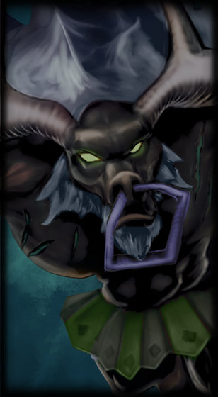 Black Alistar Modern loading screen from the Classic client