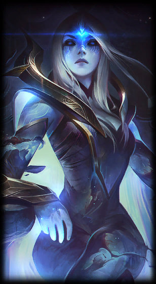 Cosmic Queen Ashe loading screen from the Classic client