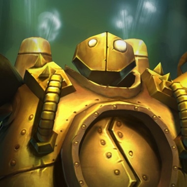 Blitzcrank loading screen from the Classic client
