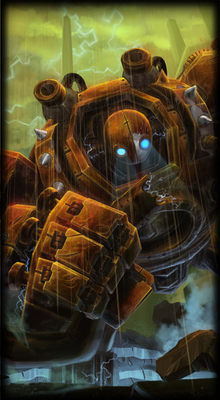 Rustier Blitzcrank loading screen from the Classic client