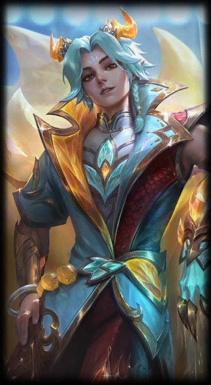 Prestige Heavenscale Ezreal loading screen from the Classic client