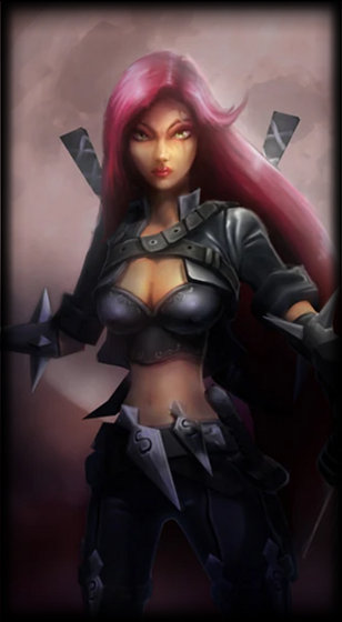 Classic Katarina loading screen from the Classic client