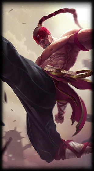 Lee Sin loading screen from the Classic client