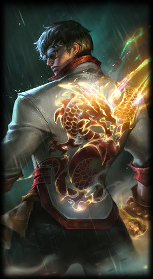 Dragon Fist Lee Sin loading screen from the Classic client