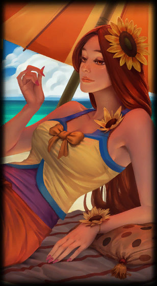 Pool Party Leona loading screen from the Classic client