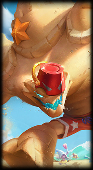 Pool Party Malphite loading screen from the Classic client