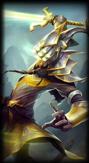 Master Yi loading screen from the Classic client