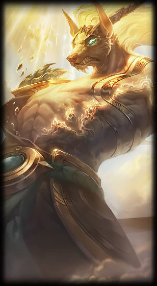 Lunar Guardian Nasus loading screen from the Classic client