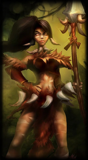 Classic Nidalee loading screen from the Classic client