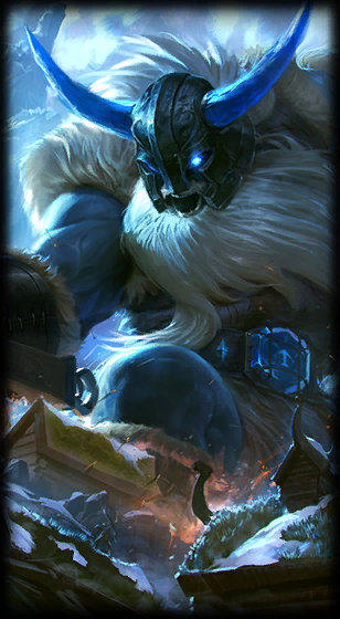 Glacial Olaf loading screen from the Classic client