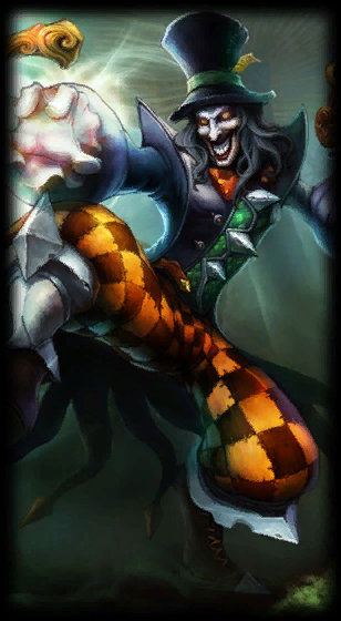 Mad Hatter Shaco loading screen from the Classic client