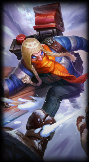 Snow Day Singed loading screen from the Classic client