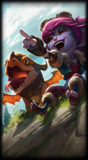 Dragon Trainer Tristana loading screen from the Classic client