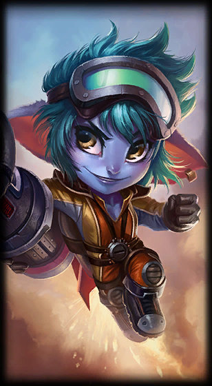 Rocket Girl Tristana loading screen from the Classic client